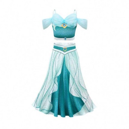 novedadess 2022 Halloween Cosplay Arabian Princess Aladdin And Jasmine Costume with Headband Jewelry HCAL-005