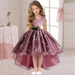 2022 Pageant Vintage Dress Kids Party First Bridesmaid Dresses For Girls Children Costume Wedding Dress Girl Infant Vestido Teen