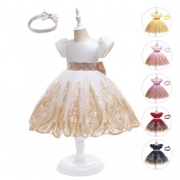 Lace Kids Dresses for Girls Elegant 10 Year Old Children Ball Gown Wedding Party Flower Girls' Princess Dress Up