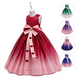 Wholesale Gradient Color Kids Fancy Dresses for Girls Party Wedding Birthday Flower Girl Frock Ball Gown Dressay Baby Ball Gown Wedding Evening Party Dresses