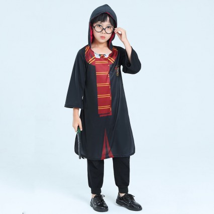 Child Hogwarts School of Witchcraft and Wizardry HP Cosplay Hoodies Kids Halloween Party Dress-up Costumes Suits