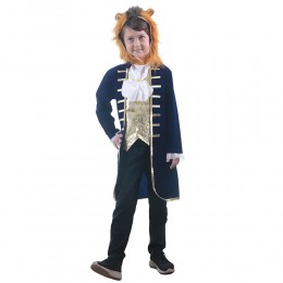 Boys Cartoon Beauty and the Beast Blue Prince Cosplay Outfit Kids Halloween Carnival Party Costume