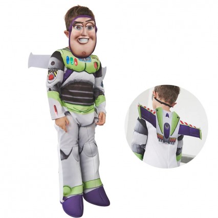 Kids Buzz Light Year Cosplay Muscle Jumpsuit Halloween Party Costume Set