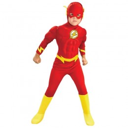 Child Boy Superhero The Flash Cosplay Muscle Jumpsuit Outfit Costume Kids Halloween Carnival Party Dress-up Costumes