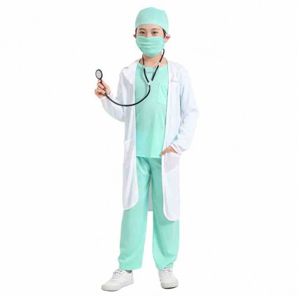 Boys Hospital Doctor Surgeon Dr Uniform Career Day Outfit For Kids Career Halloween Cosplay Costumes