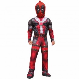 Boys Superhero DP Cosplay Muscle Jumpsuit Kids Halloween Carnival Party Costumes