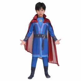 Boys Superhero Doctor Strange Cosplay Zentai Kids Halloween Carnival Party Costumes