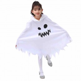 Child White Ghost Demon Glow In The Dark Cape Cosplay Kids Halloween Party Costumes