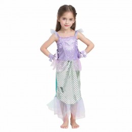 Enchanting Little Mermaid Fantasy Dress For Kids Girls Children's Summer Party Carnival Cosplay Halloween Costume