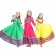 Girl Jalisco Traditional Guadalajara Mexican Folk Dancer Dress Halloween Party Costumes For Kids 3 Colors Available