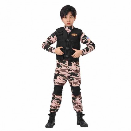 Ready Goods Boy Brave Soldier SEAL Team Army Military Uniform Costume Kids Halloween Career Day Party Costumes