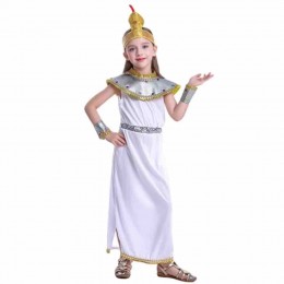 Girl Ancient Egyptian Nile Queen Princess Cleopatra Cosplay Halloween Party Costume Dress