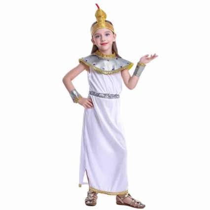 Girl Ancient Egyptian Nile Queen Princess Cleopatra Cosplay Halloween Party Costume Dress