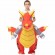 Halloween Funny Child Inflatable Res Fire Riding Dragon Mascot Costume Air Blow-up Suit Carnival Party