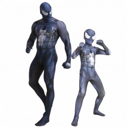 High Quality Adult Child Spiderman Venom Cosplay Halloween Party Zentai Costume