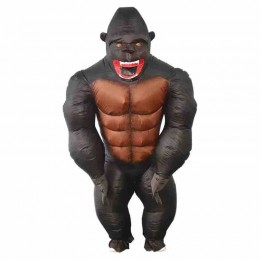 Adult Child Funny Giant Inflatable Gorilla King Kong Cosplay Blow-up Halloween Carnival Party Costume