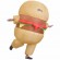 Adult Inflatable Giant Food Hamburger Man Cosplay Blow-up Suit Halloween Carnival Party Costume