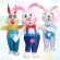 Adult Unisex Inflatable Giant Bunny Rabbit Cosplay Blow-up Full Body Suit Easter Party Costume