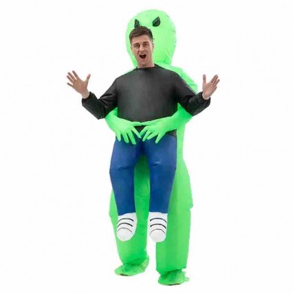 Kids Adult Halloween Christmas Carnival Ghost Inflatable Monster Costume Scary Green Alien Party Cosplay Inflatable Costumes