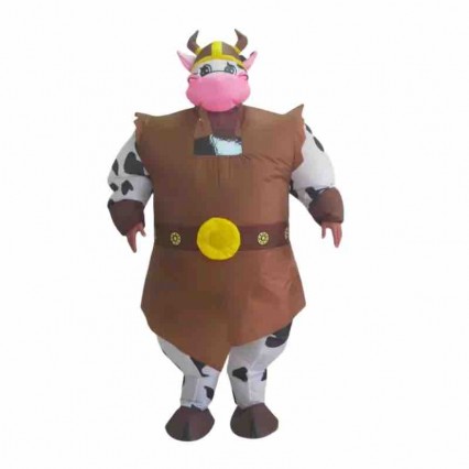 Inflatable Cow Costume for Women Funny Blow up Costume for Cosplay Party Festival Halloween Costume Adult Bull Inflatable Suit