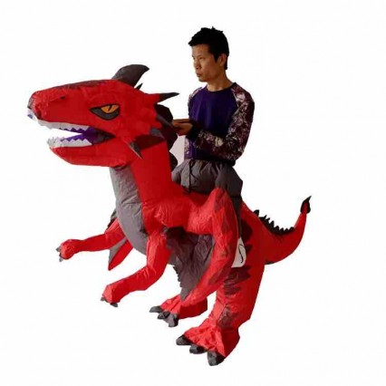 Inflatable Ride on Adult dinosaur Costume Party Dress up Wholesale Custom Funny T-rex Dino Inflatable Halloween Costume