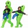 Custom Adult Child Inflatable Deep Space Green Alien Blow-up Suit Halloween Carnival Party Costumes Inflatable Costume