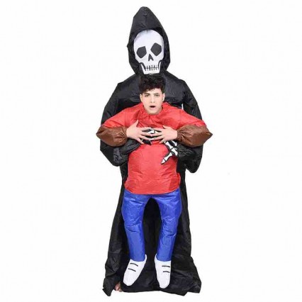 New Ghost Hug People Inflatable Halloween Cartoon Funny Easter Inflatable Costume Props Scary Ghost Hugging Inflatable Suit