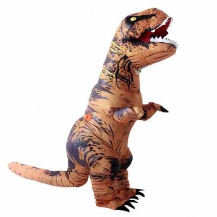 Adults T-Rex Inflatable Costume Fancy Dinosaur Suit Blow up Stegosaurus Jumpsuit Halloween Cosplay Costume Inflatable Suit