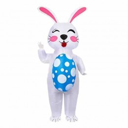 Custom Festive Mascot Costume Pink Bunny Inflatable Costumes Blow Up Full Body Costume Easter Adult Rabbit Inflatable Suit