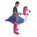 Inflatable Flamingo Costume Riding On Flamingo Air Blow up Funny Fancy Dress Party Inflatable Suit Halloween Costume for Adult