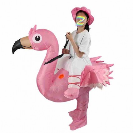 Red Flamingo Inflatable Costume Advertising Inflatables Funny Halloween Party Dress Animal Air Blow Up Costume Inflatable Suit