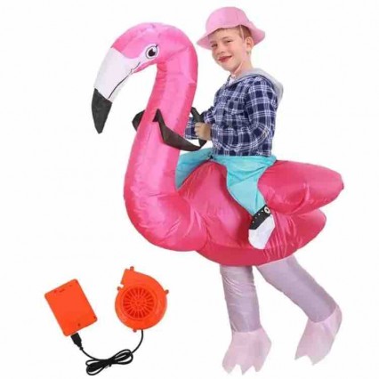 2024 New Halloween Cosplay Party Walking Inflatable Suit Funny Inflatable Animal Costume Inflatable Flamingo Costumes For Adult