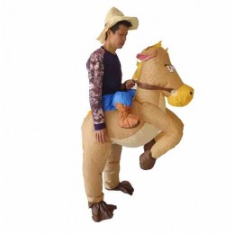 Halloween Christmas Party Funny Fancy Dress Blow Up Animal Costume Kid Children Inflatable Horse Costume