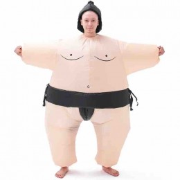 Adult Inflatable Suit Adult Kids Funny Blow-Up Sumo Wrestler Suit Halloween Inflatable Costume for Party Festival Celebration