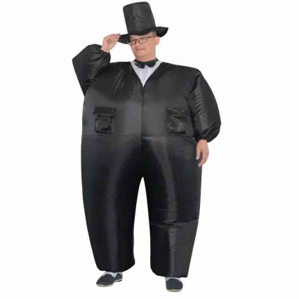 Custom Design Halloween Costume Fancy Dress Cosplay Blow Up Tuxedo Costume Inflatable Fat Suit Inflatable Costume For Adult