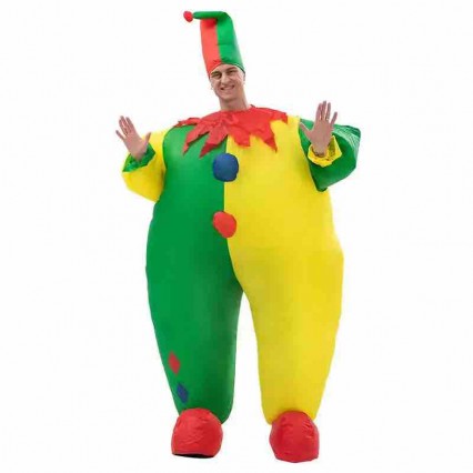 Funny Event Carnival Parade Party Performance Inflatable Clown Suit Cosplay Inflatable Fat Suits Clown Inflatable Costume