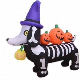 Halloween Inflatables Outdoor With Led Yard Scary 5ft Bone Dachshund Holiday Inflatable Model Halloween Decoration Inflatable