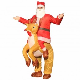 New Outdoor Santa Claus Christmas Decoration Holiday Party Inflatable Costume Christmas Inflatable Santa Claus With Reindeer