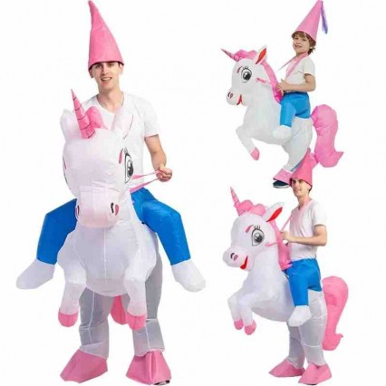 Source Factory Inflatable Costumes Customizable Led Lights Blowing Unicorn Costumes Inflatable Suit For Halloween Cosplay Party