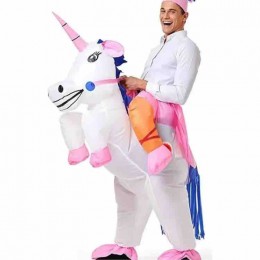 Unicorn Party Jumpsuit Halloween Costume Inflatable Dinosaur Unicorn Ride On Outfit Christmas Blow Up Suit Inflatable Costume