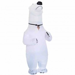 Customized Christmas Polar Bear Inflatable Suit Cartoon Doll Blow Up Costume Masquerade Cosplay Polar Bear Inflatable Costume