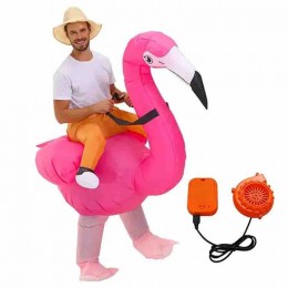 Funny Dress Carnival Blow Up Suit Mascot Halloween Animal Cosplay Costumes Adult Size Flamingo Inflatable Costumes For Men