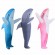 Party Funny Shark Adult Baby Costume Halloween Mascot Shark Air Blow Up Costume Full Body Blue Shark Inflatable Costume