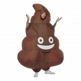 Wholesale Inflatable Brown Poop Abduction Costume Air Blow Up Funny Fancy Party Dress Halloween Inflatable Costume