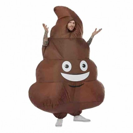 Wholesale Inflatable Brown Poop Abduction Costume Air Blow Up Funny Fancy Party Dress Halloween Inflatable Costume