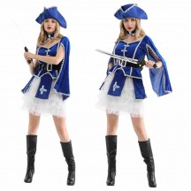 Women's Cheap Pirate Costume for Halloween & Carnival Parties TV & Movie Suits Polyester Top Adult Size