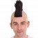 Adult Man 80\'s Punk Rocker Wig Mohawk Male Human Hair Wig Party Cosplay Funny Wig for Man