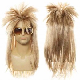 High Quality Wig Heat Resistant Synthetic Fiber Material Suitable for Men and Women Punk Rock Mullet Style for Parties Holidays