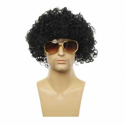 Specialized Wig Short Curly Style for Men Cosplay Retro Style Short Suitable for Party