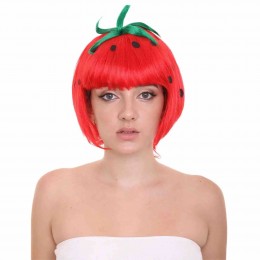 Adult Strawberry Wig Fruit Party Cosplay Halloween Wig